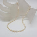Sterling Silver Clasp on Graduated Cultured Pearl Necklace / Chain - Antique / Vintage