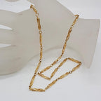 9ct Yellow Gold Twist Cage Ornate Link Necklace / Chain