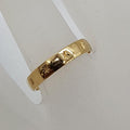 9ct Yellow Gold Band with Star Pattern - Wedding Band  - Antique / Vintage
