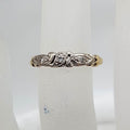 18ct Yellow Gold and White Gold Diamond Twist Eternity Ring / Dress Ring / Wedding Ring - Vintage / Antique