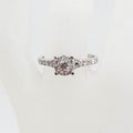 9ct White Gold Round Diamond Cluster Ring - Engagement Ring