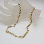 9ct Yellow Gold Elongated Link Necklace / Chain