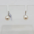 9ct White Gold Pearl Screw-On Earrings - Vintage