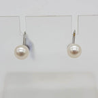 9ct White Gold Pearl Screw-On Earrings - Vintage