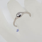 18ct White Gold Diamond Solitaire Flat Inset Diamond Ring - Retired Pandora - Engagement Ring / Dress Ring