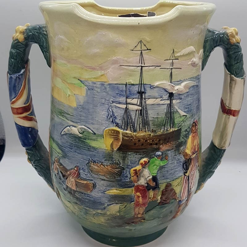 Royal Doulton Captain Cook Loving Cup with Original Paperwork. Limited Edition Number 223 of 350 Dated 1933