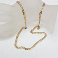 9ct Yellow Gold Flat Curb Link Necklace