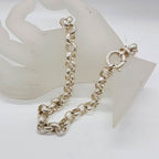 Sterling Silver Thick Belcher Link Necklace / Chain with Bolt Clasp