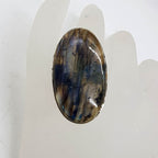 Sterling Silver Large Oval Labradorite Ring