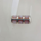Sterling Silver Unusual Raised Pink Mother of Pearl Ring