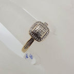 9ct Yellow Gold Flat Square Diamond Cluster Ring