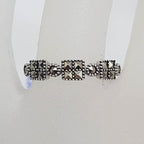 Sterling Silver Marcasite Squares Band Ring