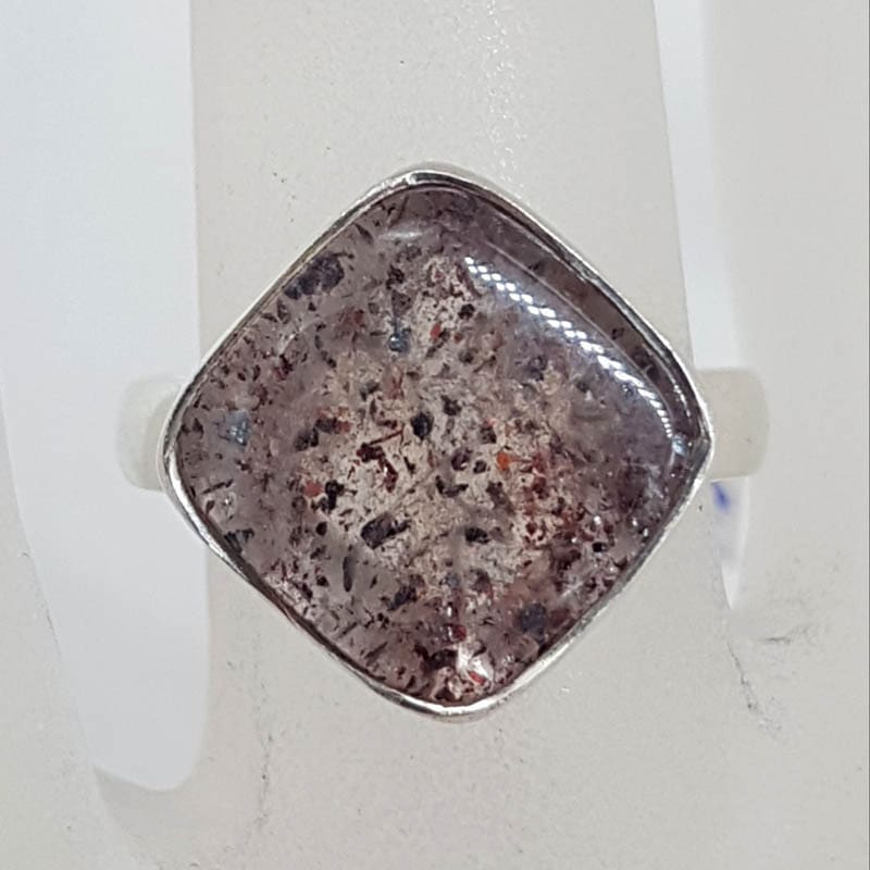 Sterling Silver Square Unusual Gemstone Ring