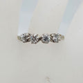 18ct Yellow Gold with Platinum Four Diamonds Claw Set Ring - Antique / Vintage - Engagement Ring, Wedding Ring, Eternity Ring, Stackable Ring, Dress Ring