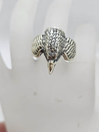 Sterling Silver Large and Heavy Eagles Head Gents Ring / Ladies Rings