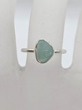 Sterling Silver Chalcedony Free Form Bezel Set Ring