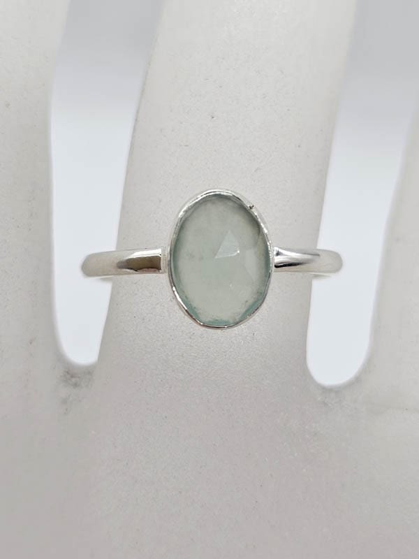Sterling Silver Topaz Free Form Bezel Set Ring