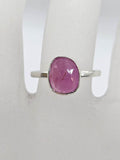 Sterling Silver Ruby Free Form Bezel Set Ring