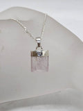 Sterling Silver Square Kunzite Pendant on Silver Chain