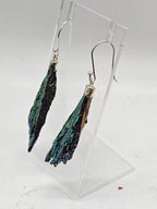 Sterling Silver Black Titanium Kyanite Drop Earrings