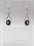 Sterling Silver Mystic Quartz / Topaz Oval on Triangle Drop Earrings