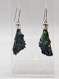 Sterling Silver Black Titanium Kyanite Drop Earrings