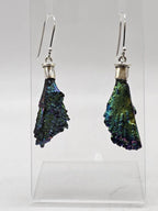Sterling Silver Black Titanium Kyanite Drop Earrings