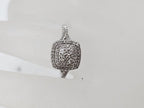 10ct White Gold Diamond Ornate Square Cluster Engagement Ring / Dress Ring