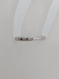 18ct White Gold Pretty Patterned Wedding Band / Wedding Ring - Antique / Vintage