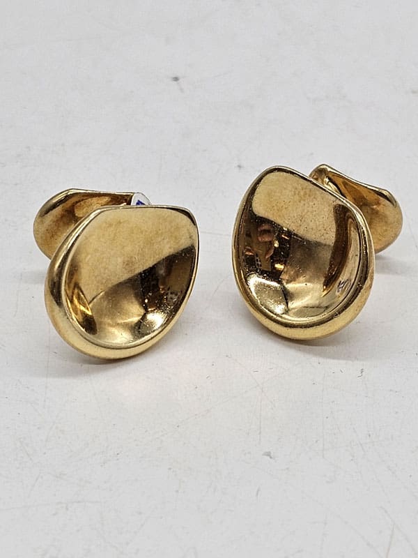 18ct Yellow Gold Georg Jensen Cufflinks - Retired - Vintage - Hallmarked / Signed