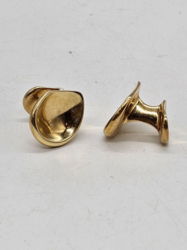 18ct Yellow Gold Georg Jensen Cufflinks - Retired - Vintage - Hallmarked / Signed