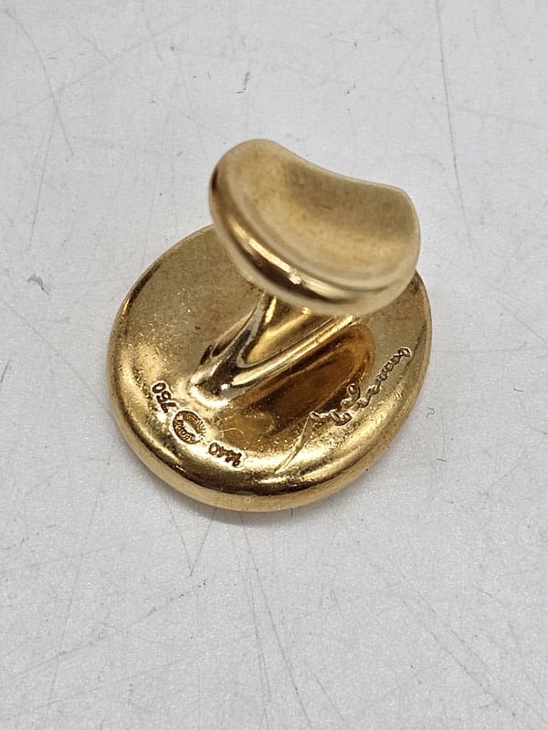 18ct Yellow Gold Georg Jensen Cufflinks - Retired - Vintage - Hallmarked / Signed