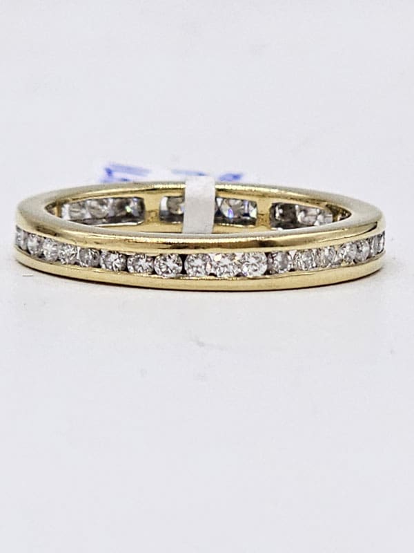 18ct Yellow Gold Diamond Eternity Ring. Channel Set all the way around. Wedding Ring, Eternity Ring, Stackable Ring and/or Dress Ring
