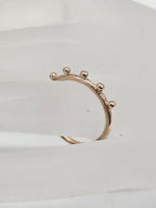 9ct Rose Gold Ball Design Stackable Band Ring