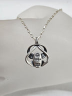 Sterling Silver Georg Jensen Denmark - Danish Designer - Heritage Pendant of the Year 2006 - Pendant on Silver Chain