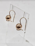 9ct Rose Gold Euro Ball Earrings