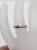 18ct Yellow Gold and White Gold Patterned Wedding Ring / Wedding Band / Ring - Vintage