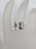 Sterling Silver Cubic Zirconia Square Ring