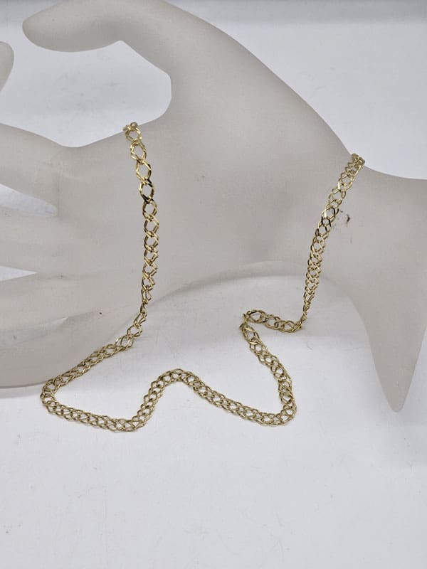 9ct Yellow Gold Double Curb Link Necklace / Chain