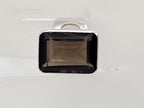 Sterling Silver Smokey Quartz Large Rectangular Bezel Set Ring