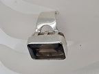 Sterling Silver Smokey Quartz Large Rectangular Bezel Set Ring