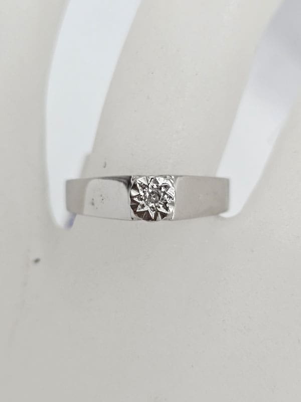 18ct White Gold Diamond Engagement Ring - Antique / Vintage