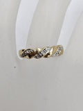 9ct Yellow Gold Diamond Weave Band Ring