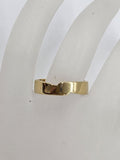 18ct Yellow Gold Z Shaped Wedding Ring Band - Ladies Ring / Gents Ring