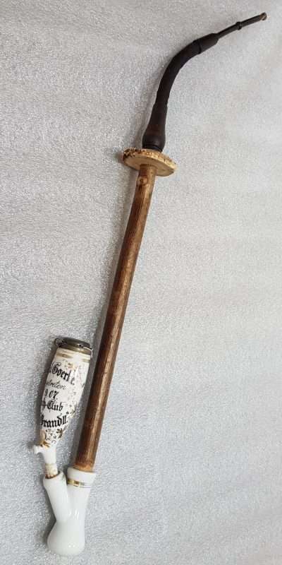 Bavarian Pipe Porcelain with Wooden Handle