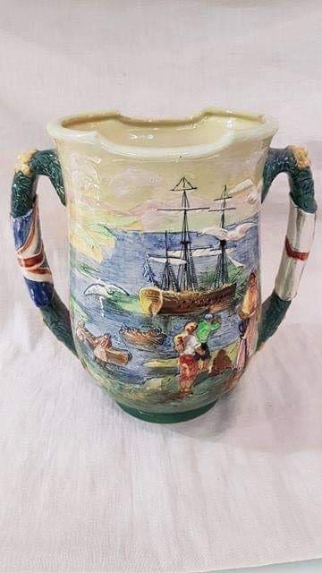 Royal Doulton Captain Cook Loving Cup with Original Paperwork. Limited Edition Number 223 of 350 Dated 1933