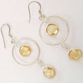 Sterling Silver Citrine Drop Earrings