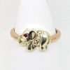 gold elephant ring