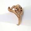 gold jaguar ring 9ct rose gold with pink sapphires and diamonds