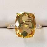 9ct Gold Green Amethyst Oval Ring